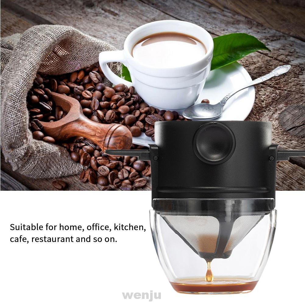 Camping Collapsible Kitchen Mini Portable Stainless Steel Home Office Pour Over Paperless Coffee Filter