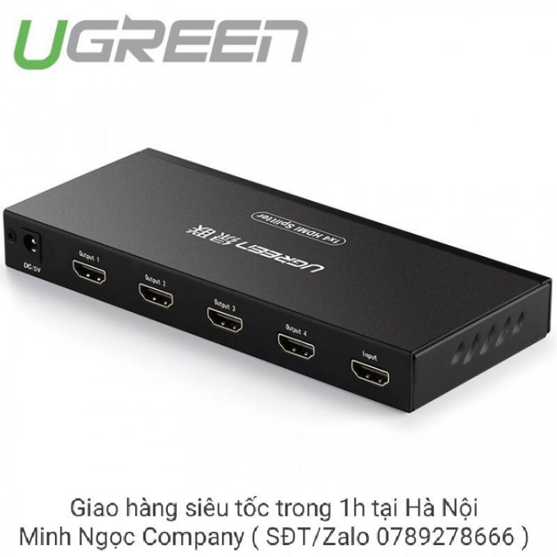 Bộ chia cổng HDMI 1 cổng ra 4 cổng 2Kx4K Hỗ trợ full HD UGREEN 40202 - Sản phẩm chính hãng