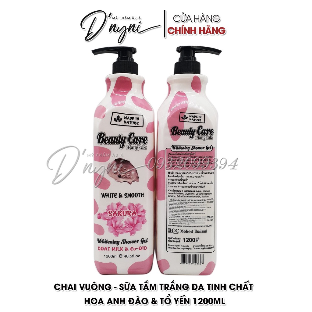 Sữa Tắm Beauty Care Bangkok White & Smooth Milk 1200ml