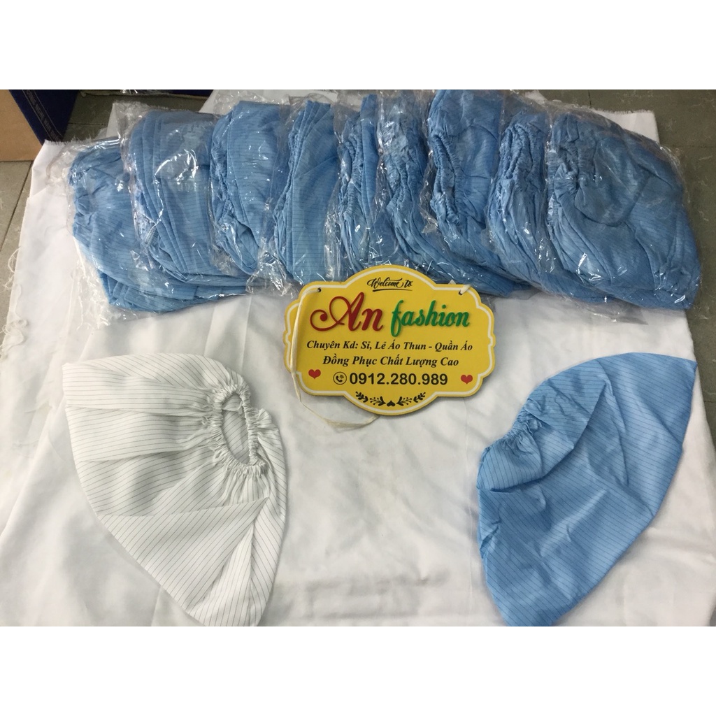 Bọc Giay Phòng Sạch Màu Xanh, Trắng _ Hình Chụp Thật