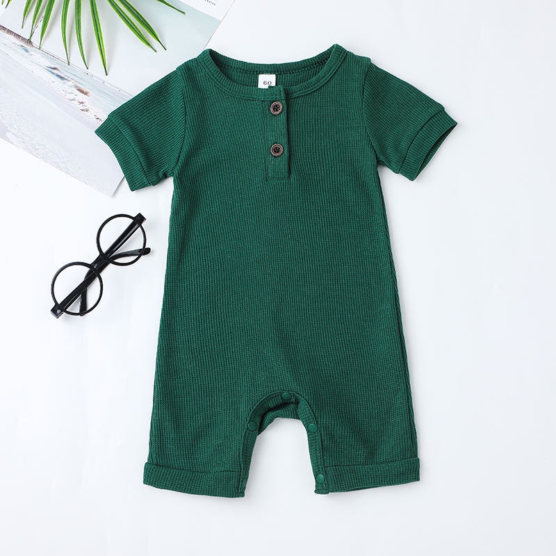 Áo Liền Quần Tay Ngắn Nhiều Màu Sắc Dành Cho Bé Trai Và Bé Gái Sơ Sinh 0-18 Tháng