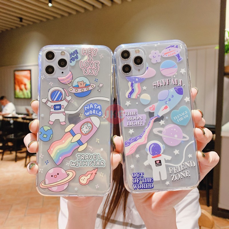 Ốp điện thoại trong suốt hình phi hành gia cho Samsung Galaxy S3 S4 Mini S5 S6 S7 Edge Plus S8 S9 S10 5g S10E S20 Plus | BigBuy360 - bigbuy360.vn