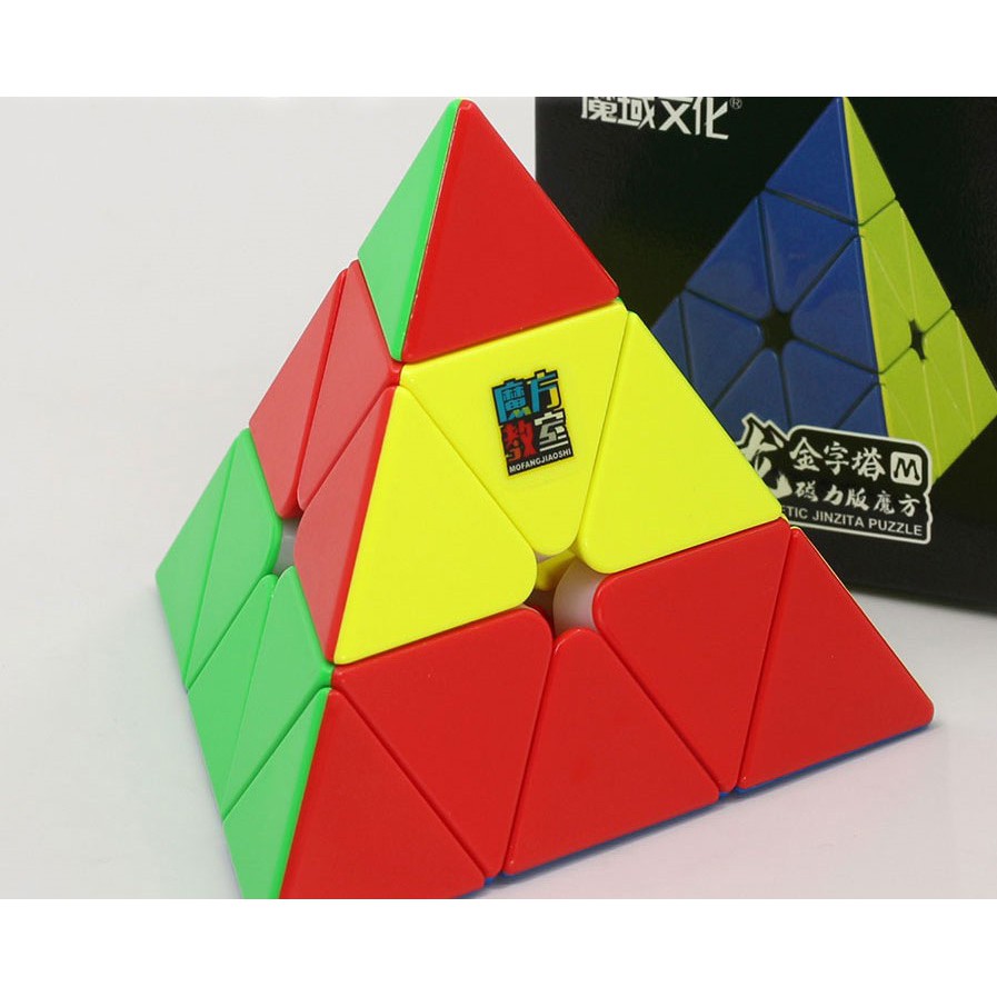 Đồ chơi Rubik Nam Châm Moyu Pyraminx 3M Tam Giác Stickerless - Biến thể giúp trí Não phát triển