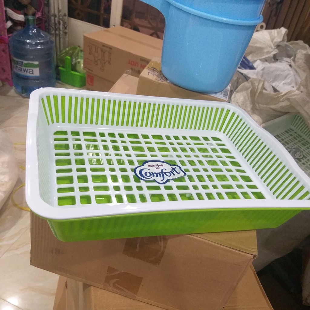 Khay úp ly  nhựa Tân Lập Thành kt 30x22x6 cm, Khay úp ly chữ nhật