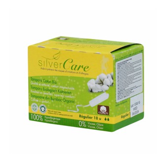TAMPON HỮU CƠ 2 GIỌT REGULAR HIỆU SILVERCARE 18 MIẾNG
