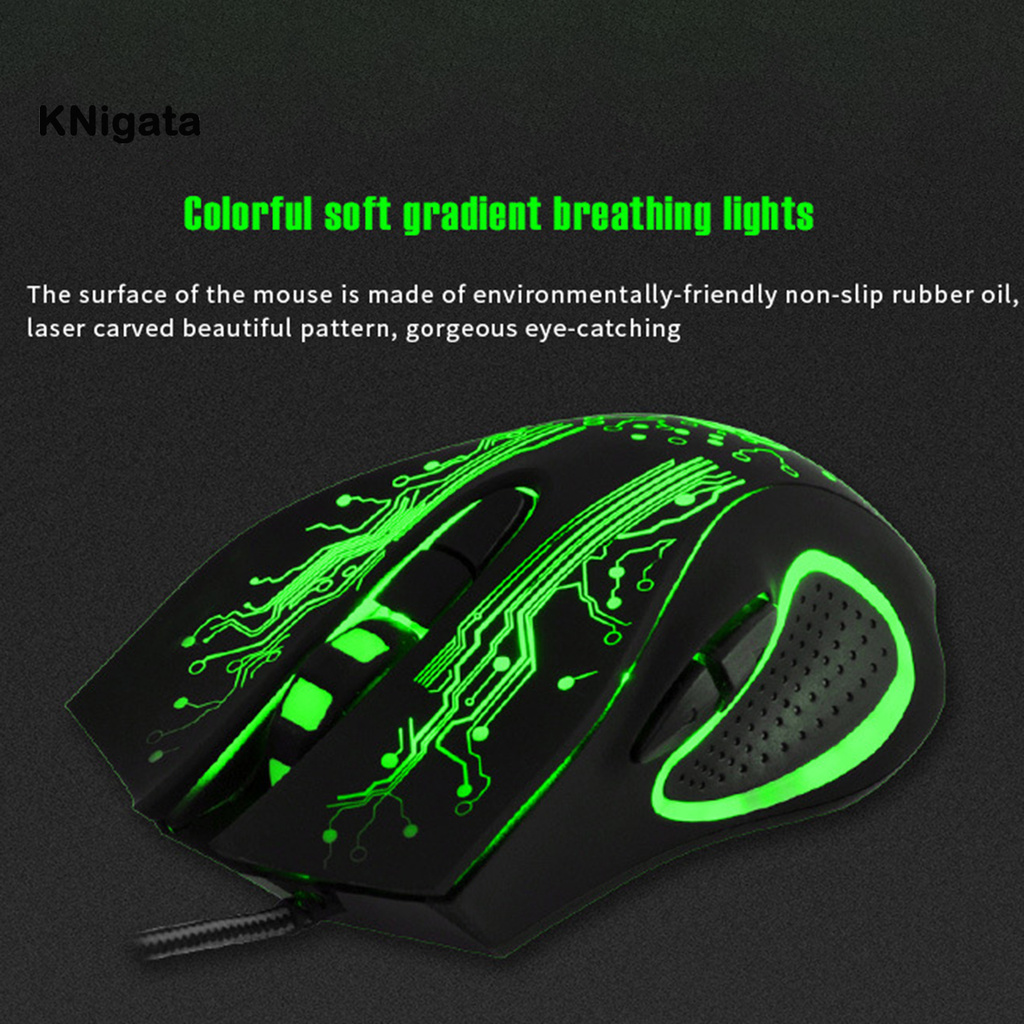 {HAM} IMICE X9 Wired Mouse with Gaming Chip Strong USB Wire Black Gaming Mouse with Colorful Light for Computer