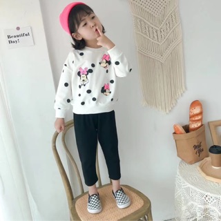 Set bộ mickey nơ hồng kute cho bé iu