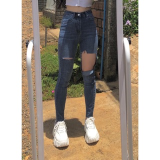 Quần jean co giãn tốt lưng siêu cao hình thật kèm video