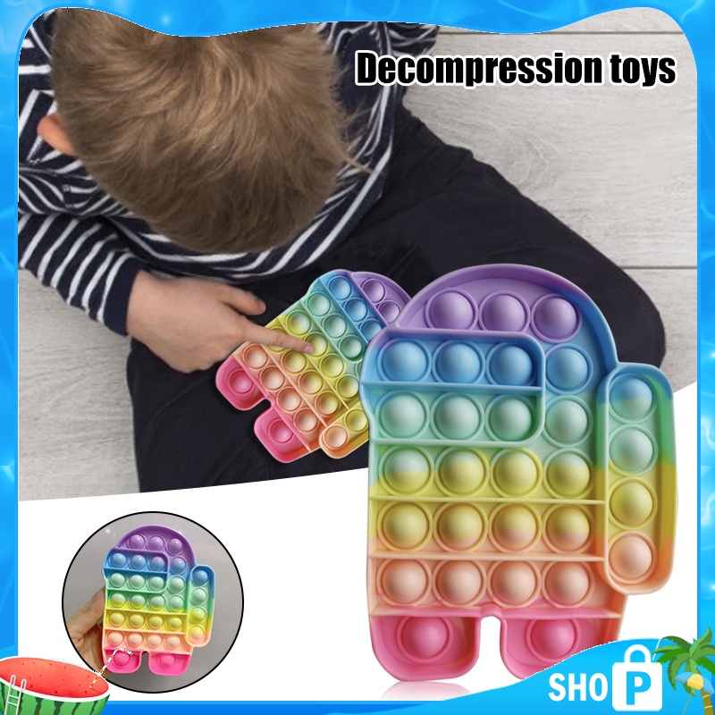 Astronaut Silicone Decompression Toy Push Bubble Fidget Sensory Toy Thinking Training Tools for Adult Children