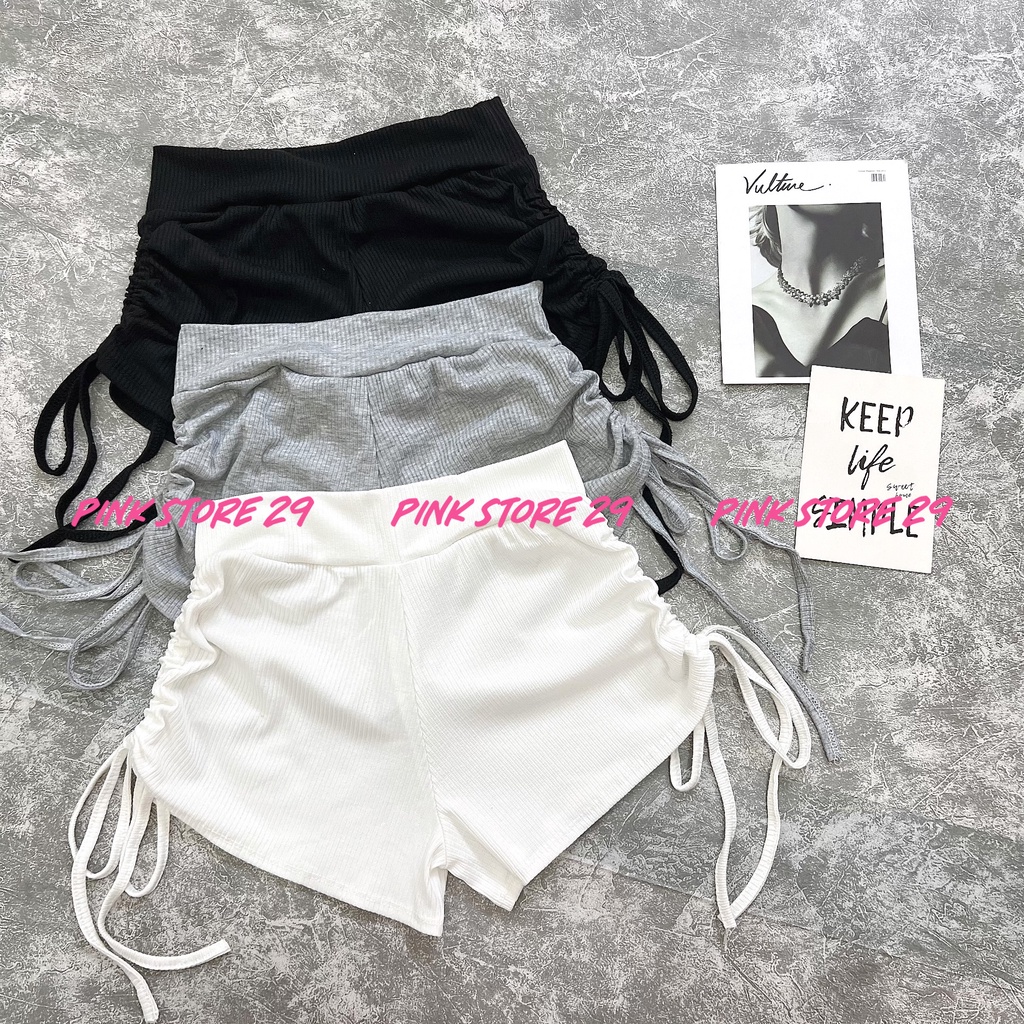 Quần Đùi Nữ Rút Dây PINKSTORE29, Dáng Ôm Sexy Shorts Q014