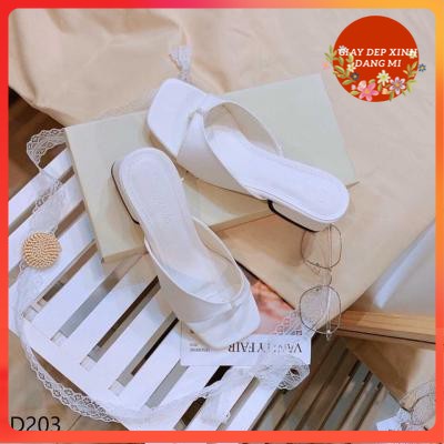 Guốc kẹp gót vuông quai kiểu mới 5p RF - CG-0418 - Basic 3 màu đen/ trắng/ nâu