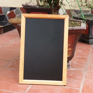 Bảng menu đen khung gỗ( bán kèm giá đỡ)