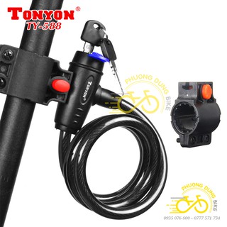 Dây khóa xe đạp chìa dây cáp TONYON TY588