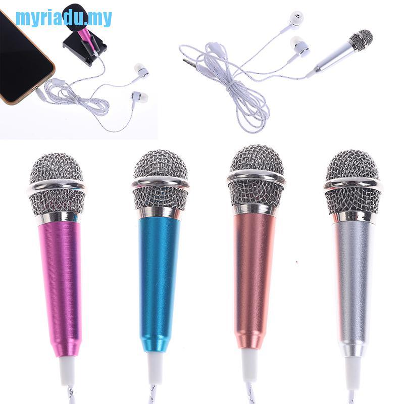 Micro Hát Karaoke Mini 3.5mm Kèm Tai Nghe Và Giá Đỡ