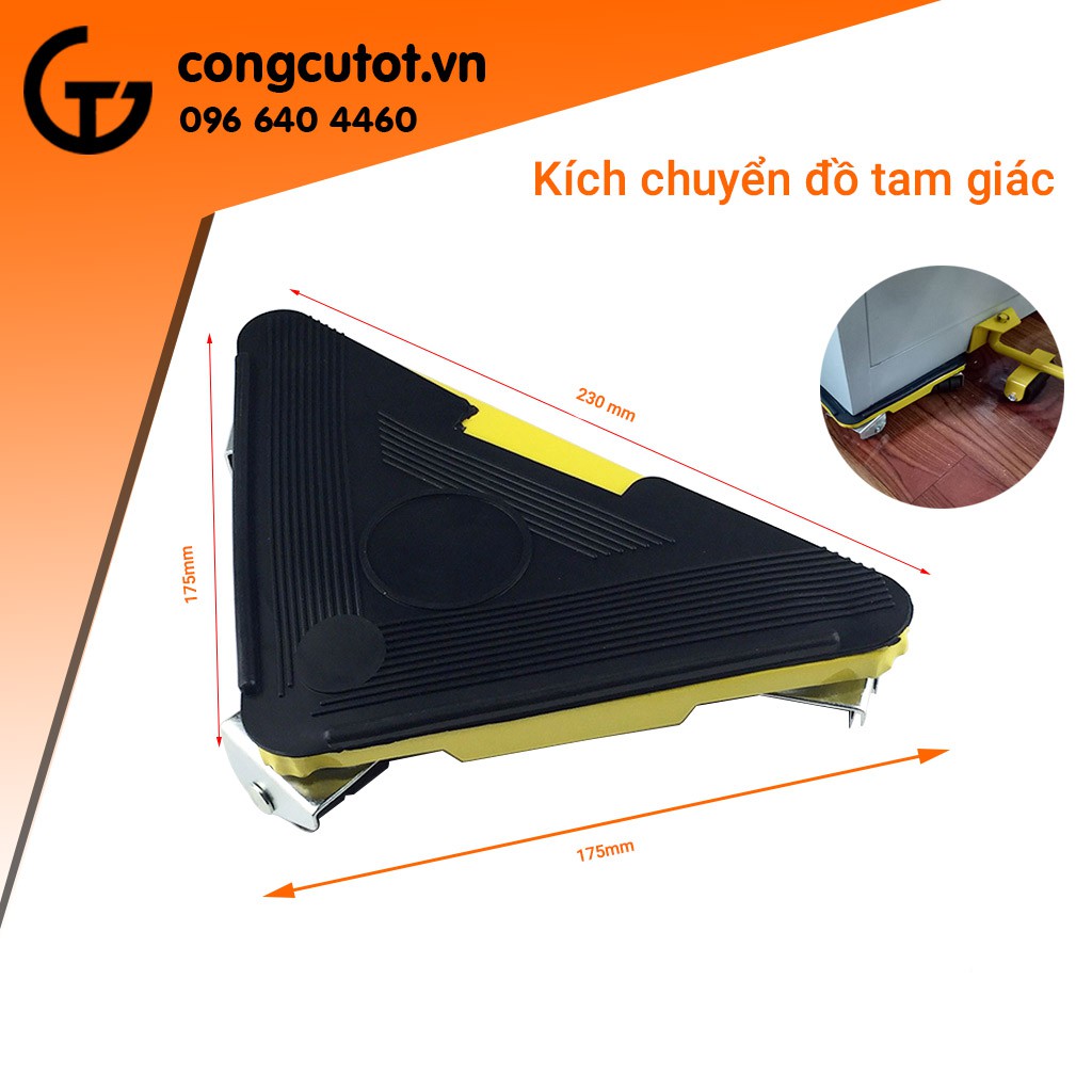 Bộ dụng cụ hỗ trợ nâng và di chuyển đồ đạc tam giác 40 bánh