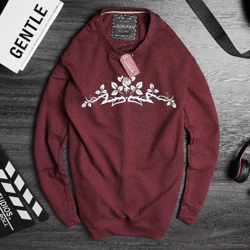 Áo thun nam tay dài Sweater in hoa văn trước ngực trẻ trung | BigBuy360 - bigbuy360.vn