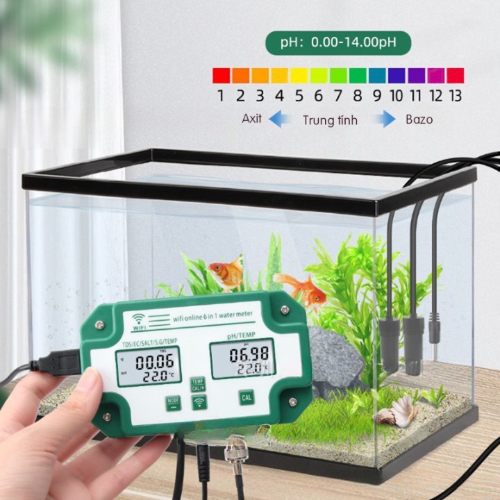 Máy Kiểm Tra Chất Lượng Nước 6 Trong 1