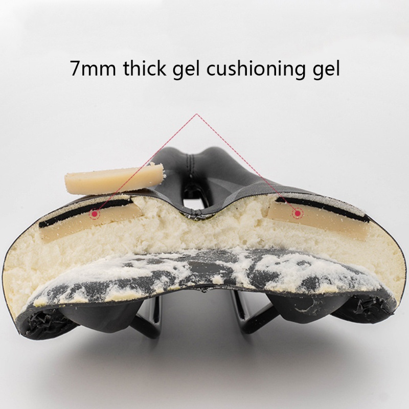 QQ Đệm Gel Silica Gel Phối Da PU Lót Silicon Cho Yên Xe Đạp Leo Núi