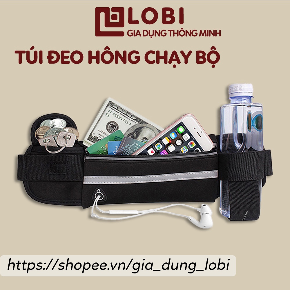 Túi đeo hông chạy bộ nam nữ Đai đeo chạy bộ đựng đồ điện thoại bình nước tập thể thao