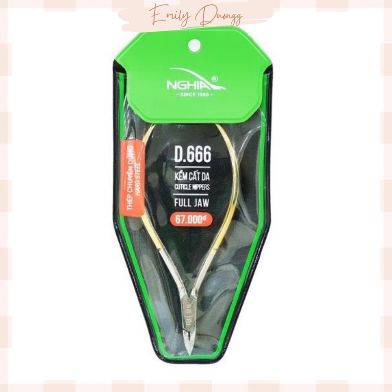 [Nail] Kìm Nghĩa D666, kềm cắt da chuyên dụng