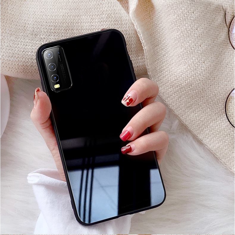 Ốp Lưng VIVO Y20,Y20S, Y12S  Mặt kính gương sáng bóng cao cấp