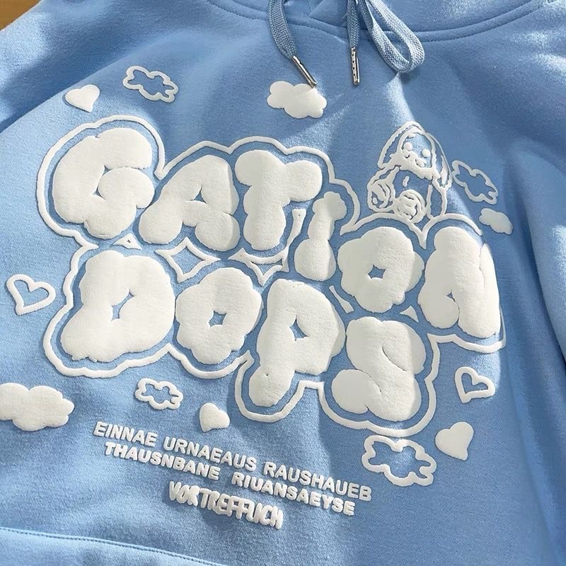 ÁO HOODIE FORM RỘNG IN CHỮ NỔI ÁO NAM NỮ ĐẸP THU ĐÔNG 2022