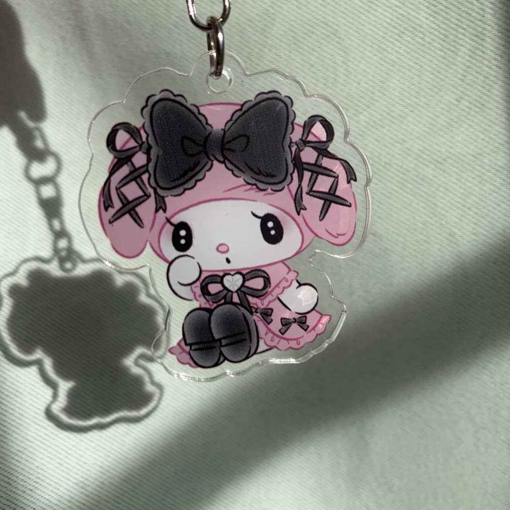 Sanrio Móc Chìa Khóa Bằng Acrylic Hình Kuromi Melody Dễ Thương
