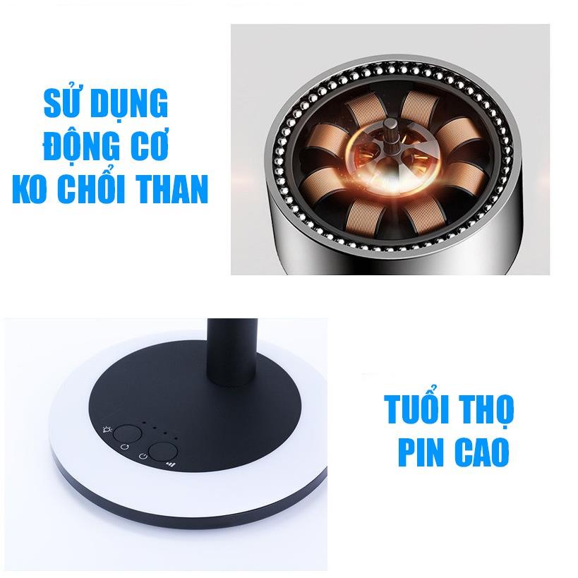 🔥XẢ LỖ🔥 Quạt cầm tay mini tích điện, có thể gập gọn để bàn, pin siêu bền, Quạt để bàn FS-01 PIN 4000MAH Có 3 Chế Độ Gió
