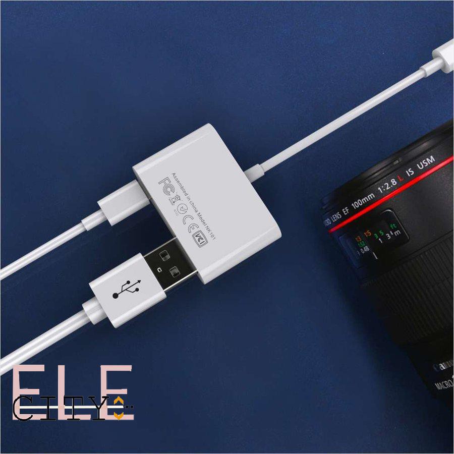 111ele} Lightning to USB 3 Camera Adapter Lighting to USB 3.0 Female Adapter Cable