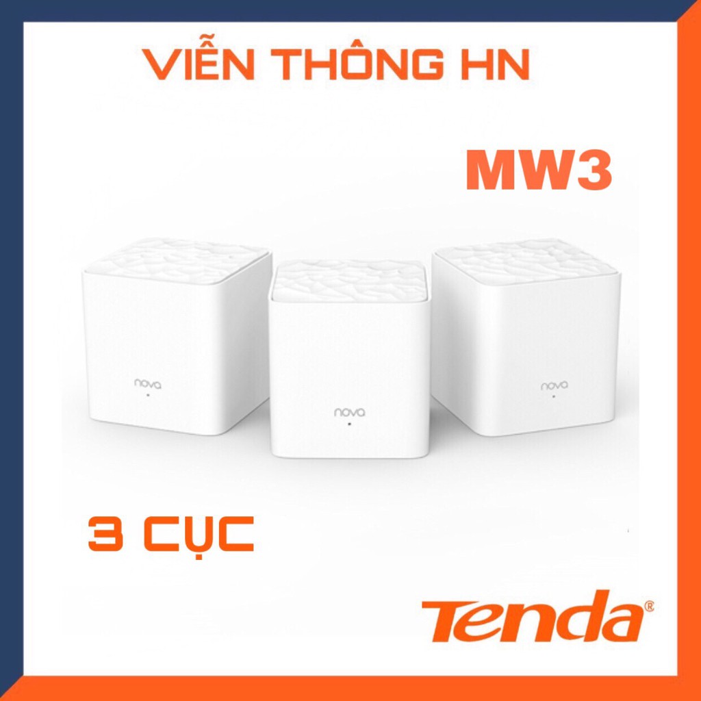 Bộ 3 cục Wifi Nova Mesh MW3 Chuẩn AC 1200Mbps - bộ phát sóng kích sóng nối sóng khuếch đại wifi xuyên tường - vienthongh