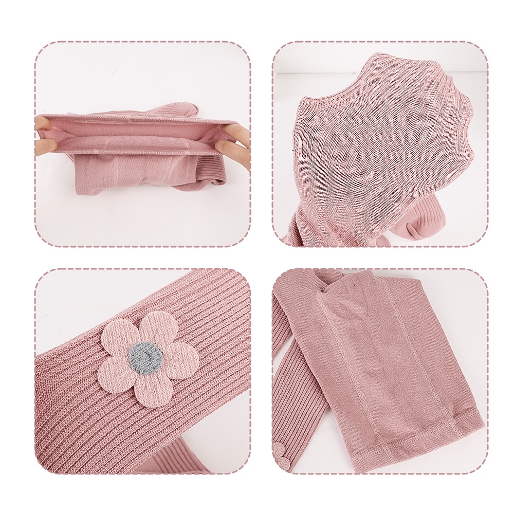 Quần Tất Cotton Lưng Cao Phối Ren Dễ Thương Cho Bé Gái 0-8 Tuổi