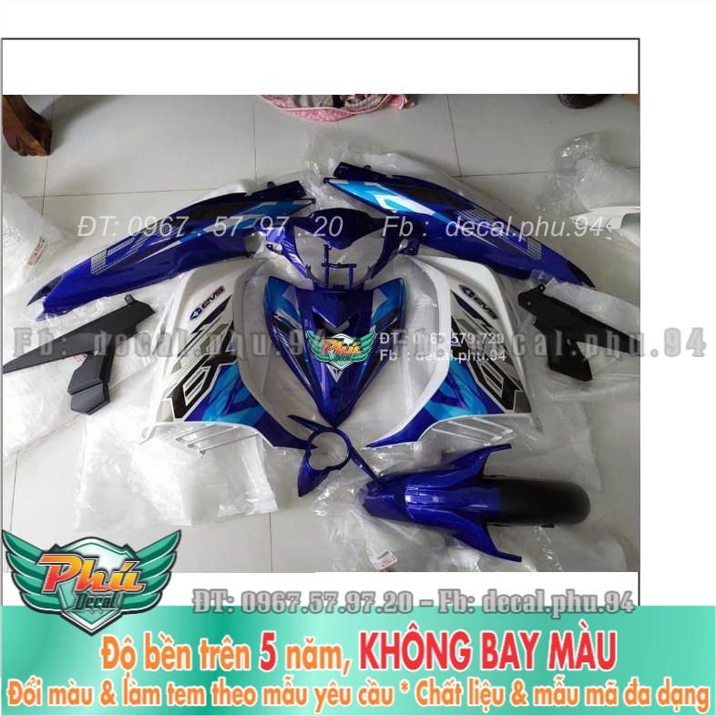 Tem rời exciter 135 Xanh Trắng (X)