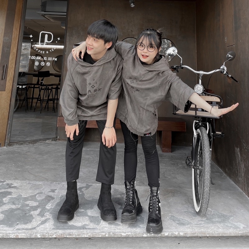 Áo hoodie da lộn thiết kế DARK BUT STILL CUTE (Ver 2) - ZUNE.ZX