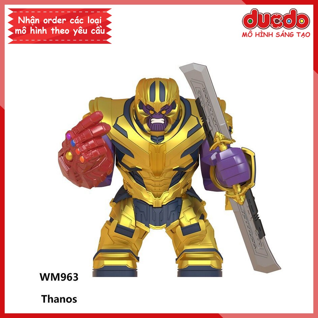 Bigfig Thanos cầm song đao End Game - Đồ chơi Lắp ghép Xếp hình Mini Minifigures Big Fig Iron Man EndGame WM963
