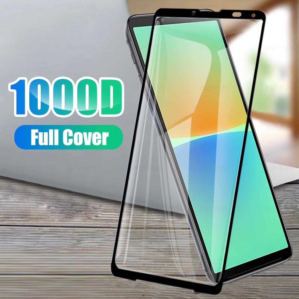 Ốp Điện Thoại Kính Cường Lực + Miếng Dán Bảo Vệ Ống Kính 2 Trong 1 Cho sony xperia 10 5 1 v iv 5v xperia10 xperia1 ii ii iii