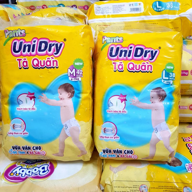 (XẢ KHO) Tả dán/tả quần Unidry M42/L38/XL34