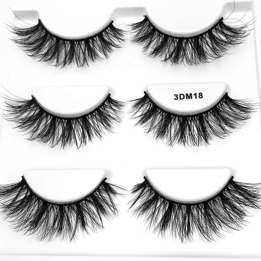 PATH Set 3 Cặp Lông Mi Giả Nhiều Lớp Có Thể Tái Sử Dụng 3D Trang Điểm Tự Nhiên