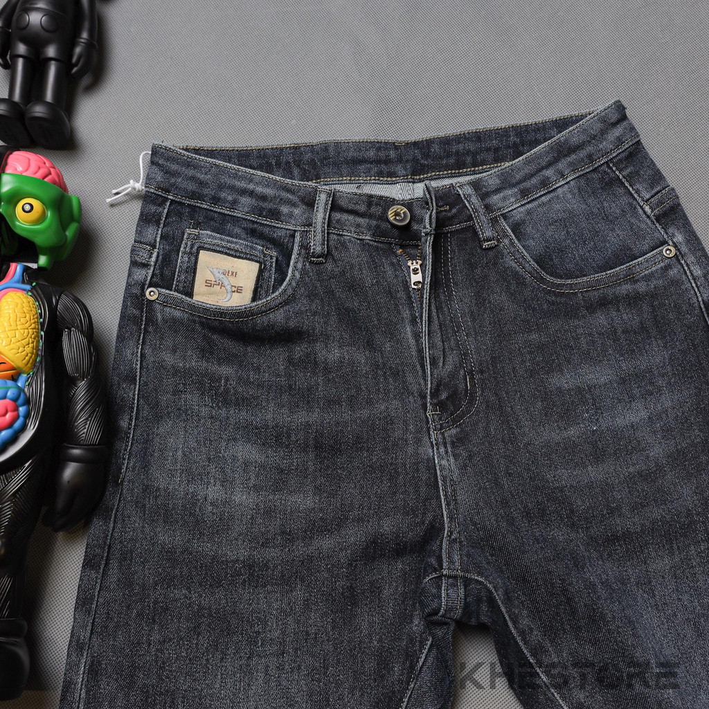Quần Jeans Nam Khestore 7806 , Jeans Trơn Xanh Phong Cách Hàn Quốc Siêu Co Dãn | BigBuy360 - bigbuy360.vn