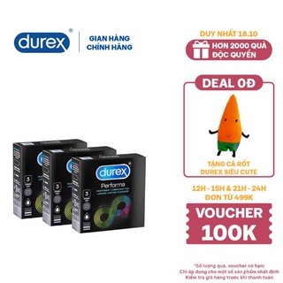 Bộ 3 hộp bao cao su Durex Performa 3 bao/hộp