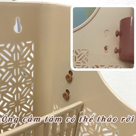 Ống đũa nhựa vuông nhật 2763 Việt Nhật ống đũa kèm lọ tăm nhà hàng quán ăn vỉa hè