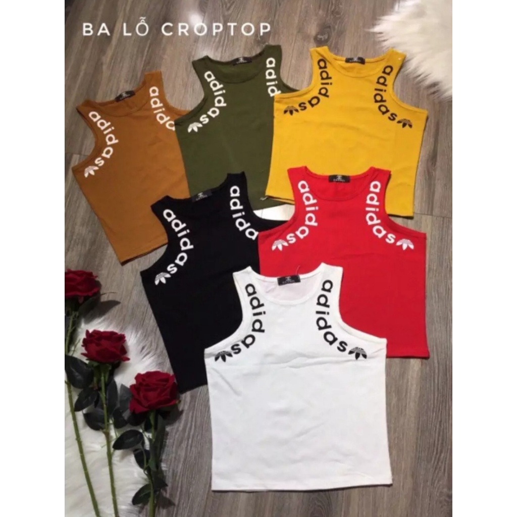 Áo thun croptop balo ngược phối _ Áo thun ba lỗ