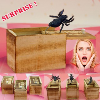 1 Pcs Wooden Prank Animal Scare Box Case Trick Play Joke Lifelike Surprise Gag Toy