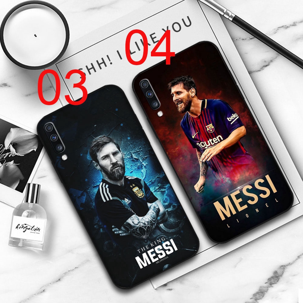 Ốp điện thoại dẻo viền đen hình Lionel Messi cho SAMSUNG GALAXY A10 A20 A30 A40 A50 A70 YU121