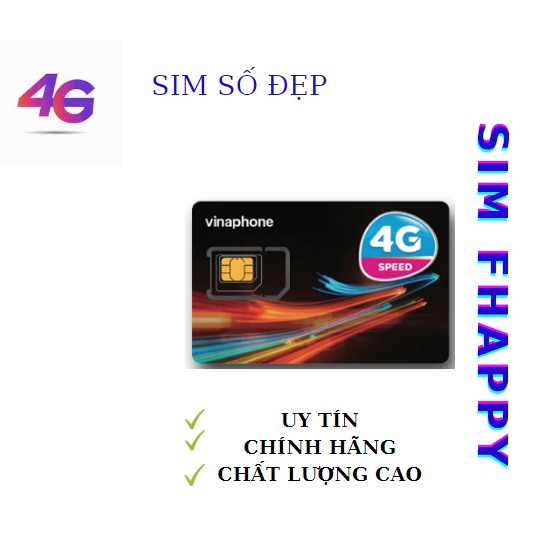 SIM 4G VINAPHONE 60GB-90GB-120GB/tháng VD89-FHAPPY-VD149 nghe gọi miễn phí ,dùng cho điện thoại di động 4.7