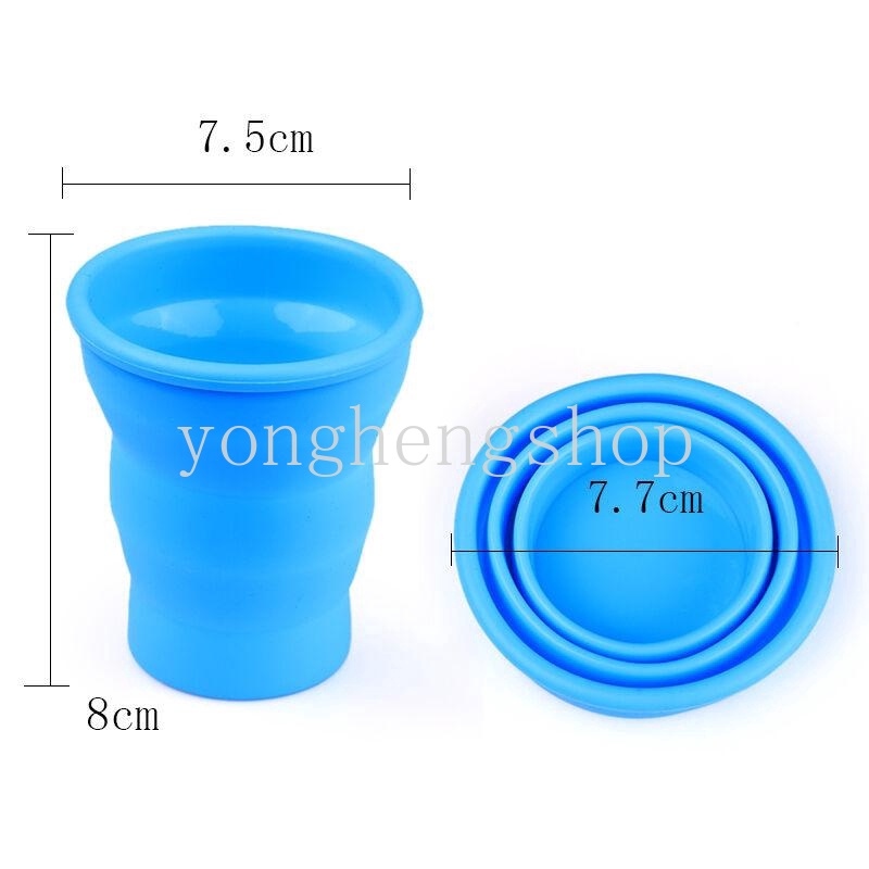 Cốc Súc Miệng 170ml Bằng Silicon Có Thể Gấp Lại Màu Sắc Ngẫu Nhiên Tiện Dụng Mang Theo Du Lịch