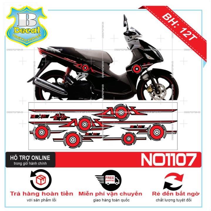 ( Quí khách vui lòng mang ra tiệm cho thợ dán ) Tem NOUVO 4 LX 1107 [Bi Decal]