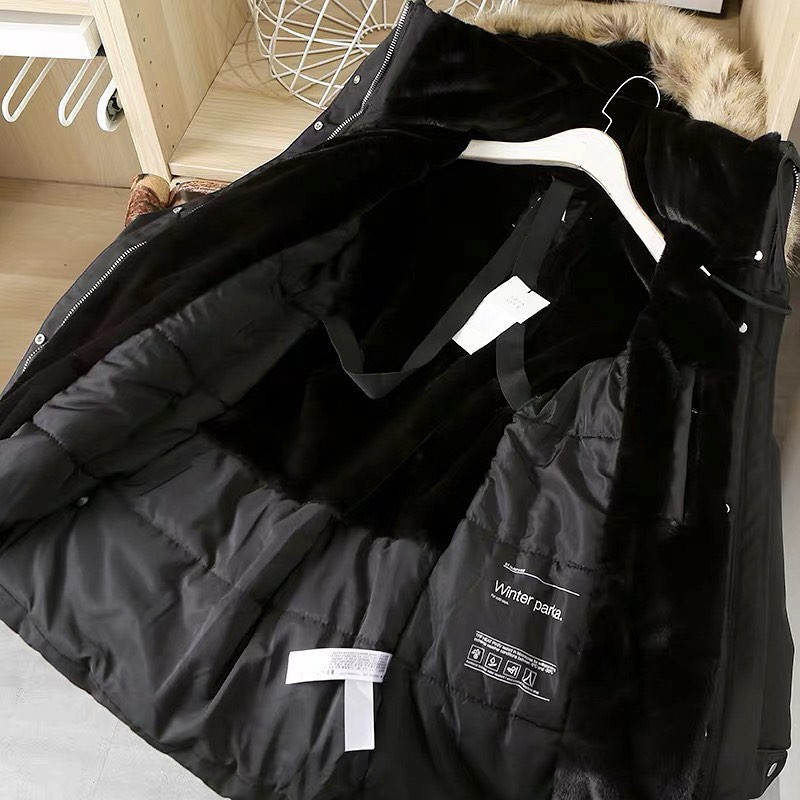 Áo parka  mũ viền lông