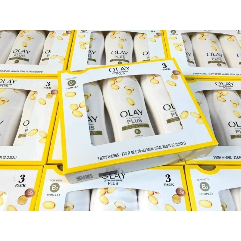 🌰 Set 3 chai Sữa Tắm Olay vàng Ultra moisture Plus+ ( Mẫu mới 2020) - Mỹ