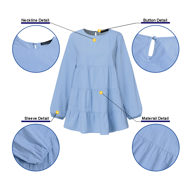 Áo Nữ ZANZEA Tay Dài Thời Trang Thanh Lịch