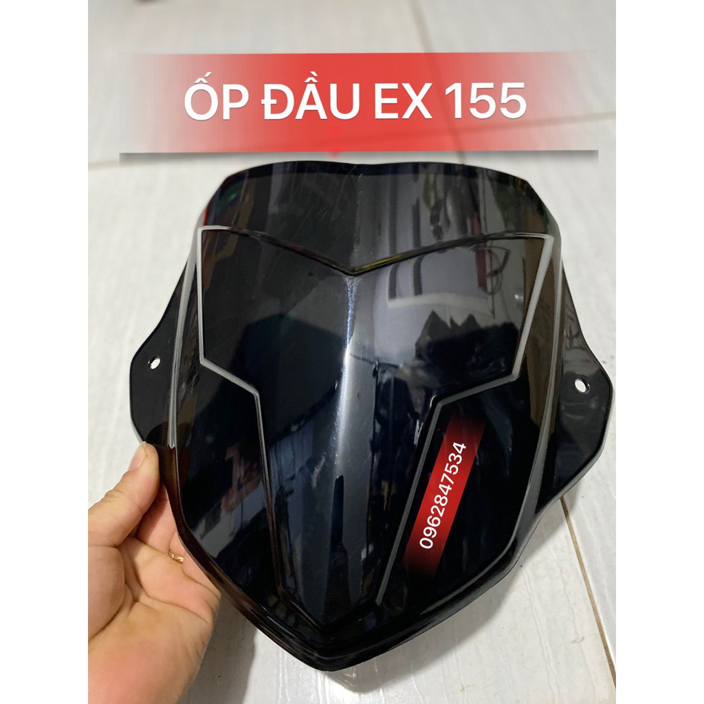 Ốp đầu  cho exciter 155vva - mão ex 155 - chắn gió ex155 màu đen bóng mẩu V1 - dochoixemay